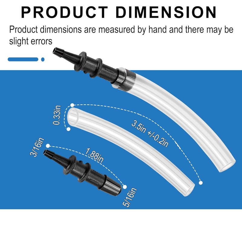 ZIBOO RMA316 Manometer Tube Adapter, 3/16" to 5/16 Compatible with Fieldpiece JL3KM2 ，SDMN5，SDMN6，ADMN2 Compatible with Klein Tools ET180 - Image 3